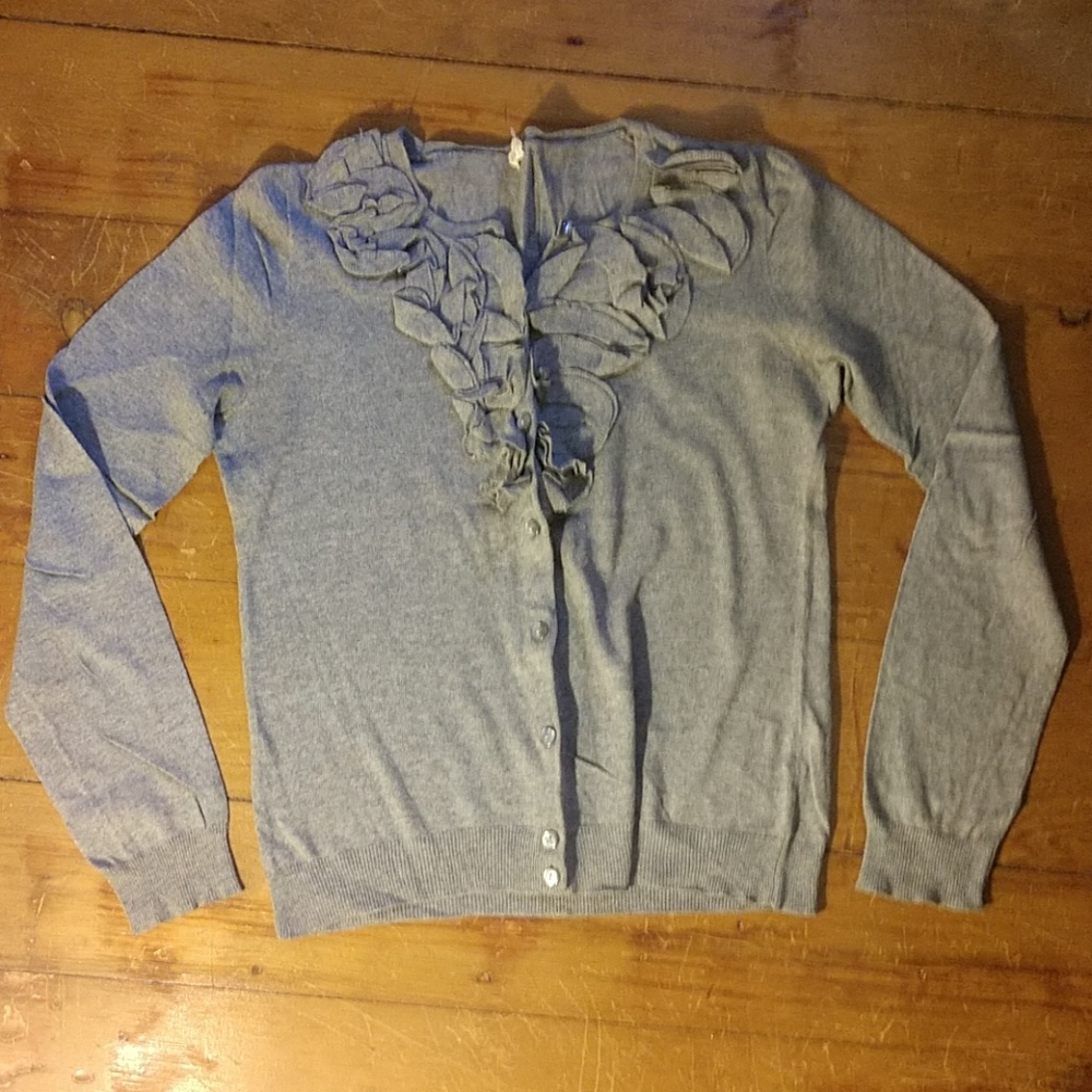 JCrew grey cardigan